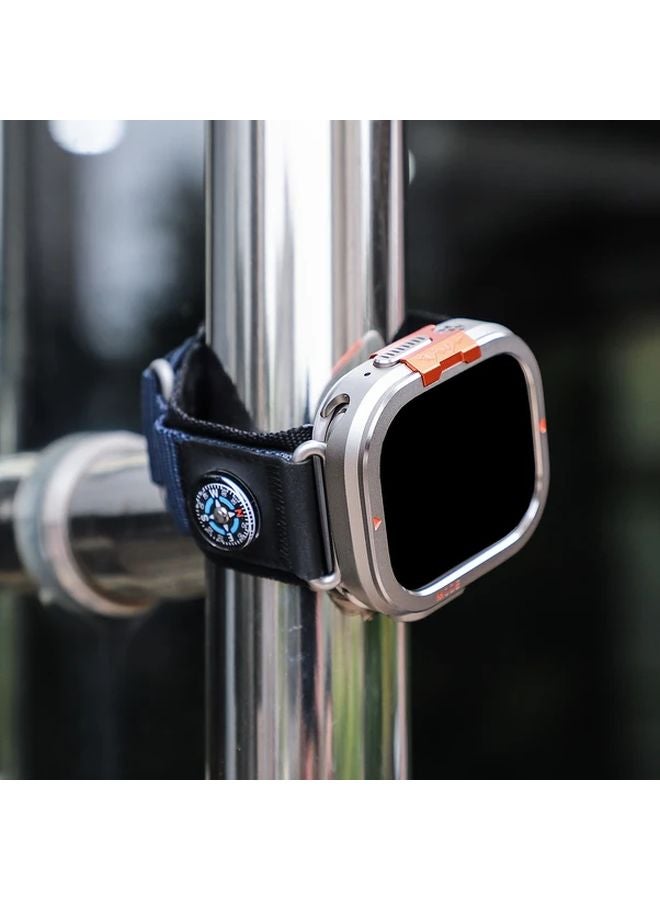 غطاء واقي من سبيكة معدنية لساعة Apple Watch Ultra 2 مقاس 49 ملم باللون الفضي - Image 3